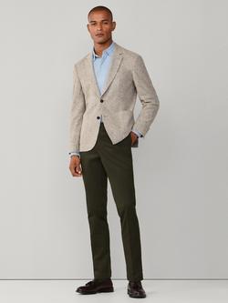 Hackett London Wool Blend Jersey Knit Blazer, Taupe Beige - view 2, Taupe Beige