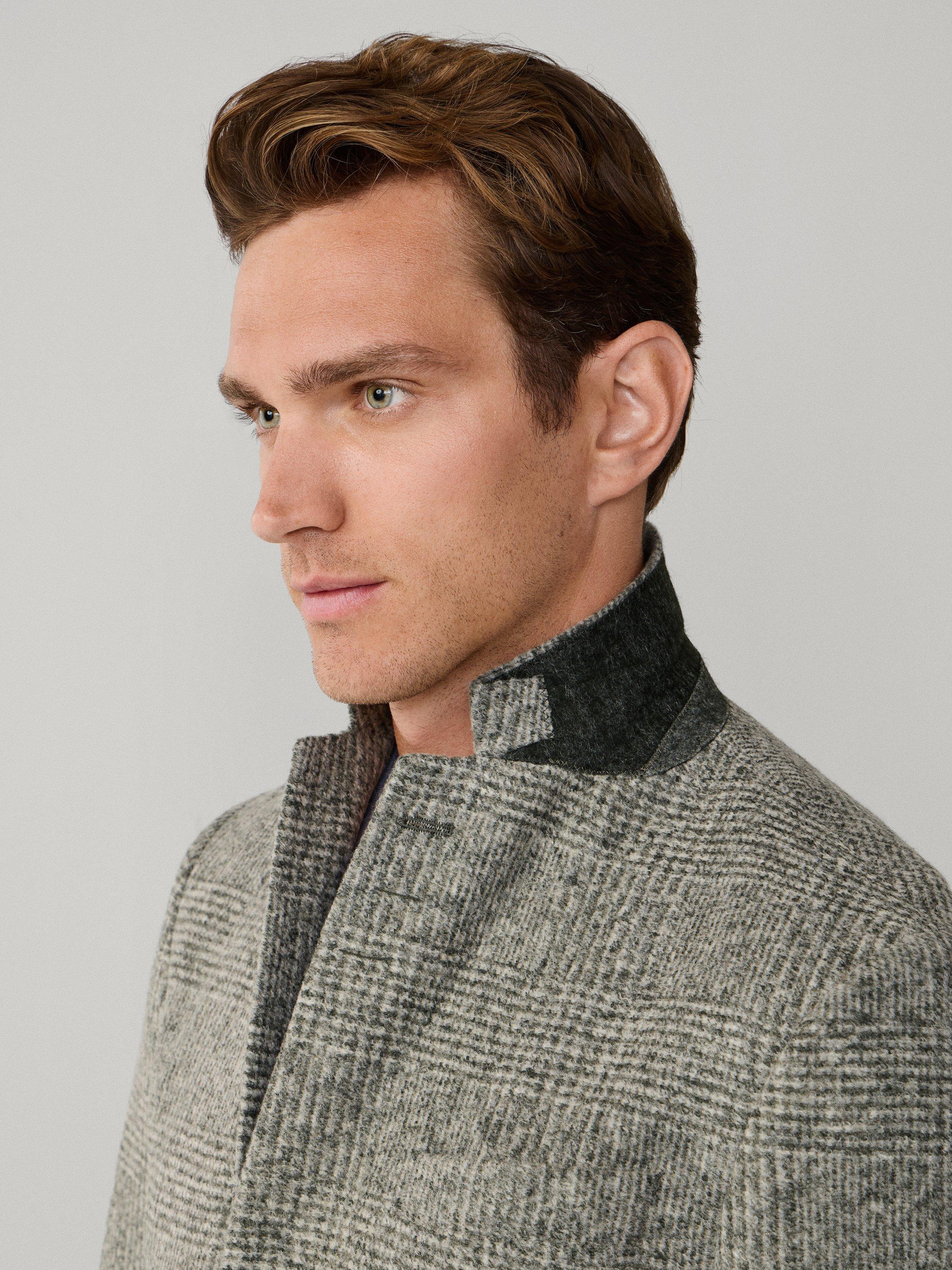 Product image 5 of 8, which shows Hackett London Half-Lined Glencheck Blazer, Sage Green, 36