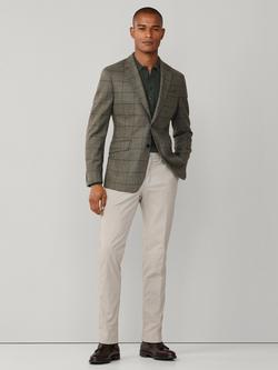 Hackett London Wool Cashmere Blend Ascot Block Windowpane Check Blazer, Green - view 2, Green