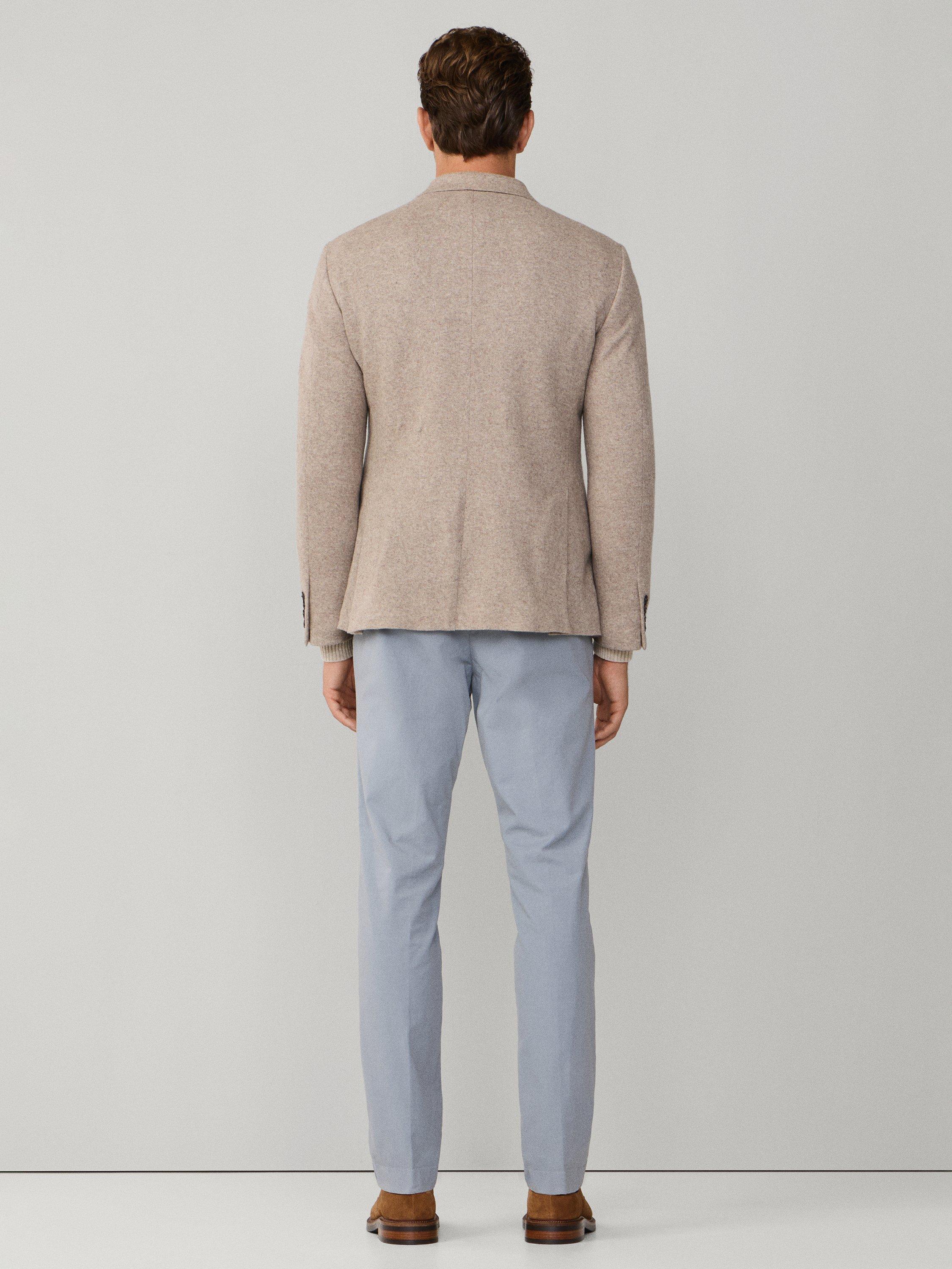 Product image 3 of 8, which shows Hackett London Wool Blend Ascot Block Blazer, Taupe Beige, 36