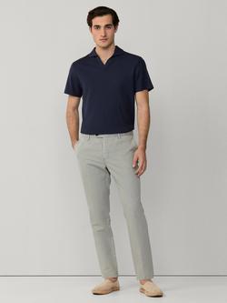 Hackett London Slim Fit Kensington Linen Wool Chinos - view 2, Tin Grey
