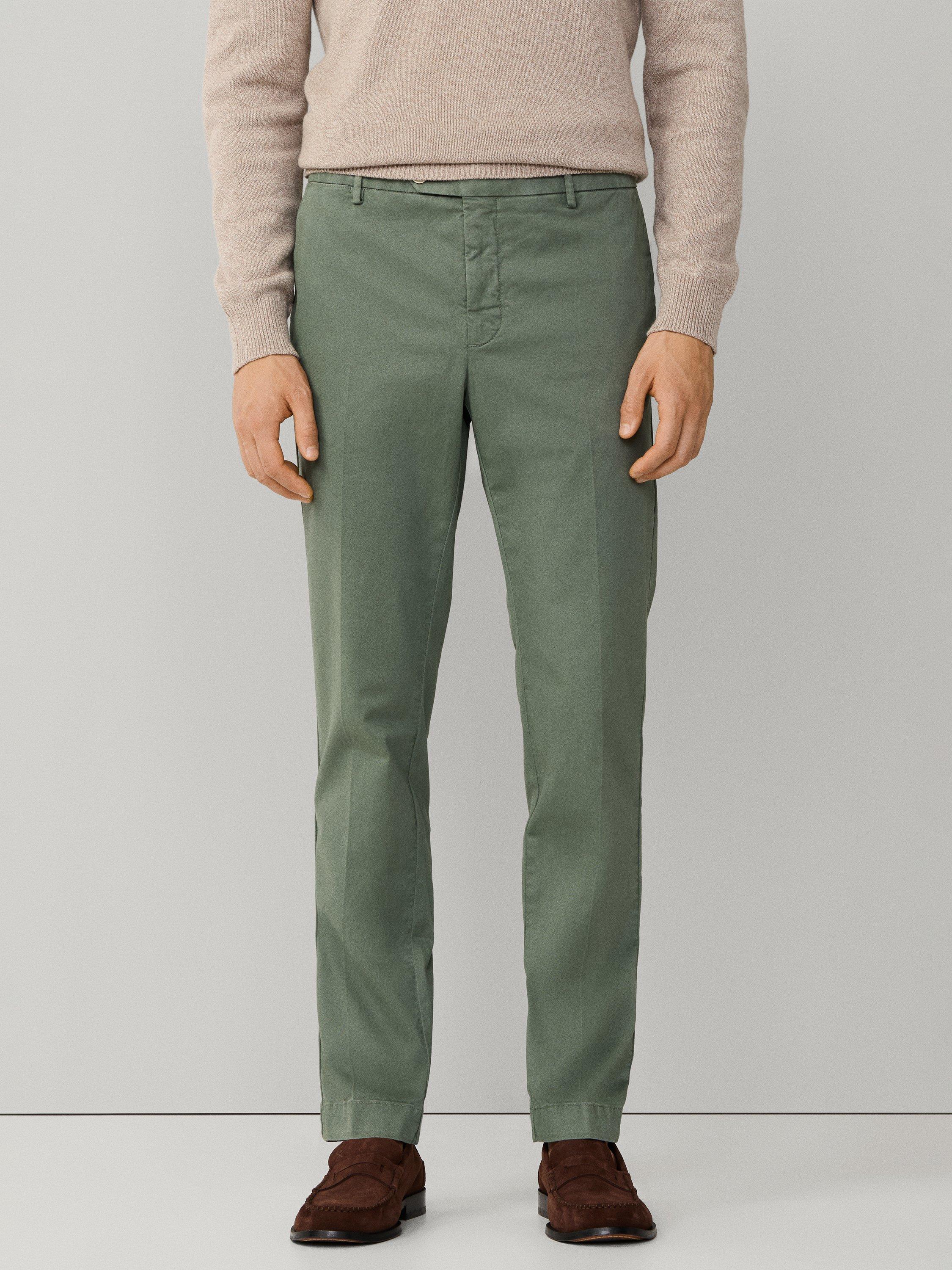 Product image 1 of 8, which shows Hackett London Kensington Slim Fit Chinos, Stone Green, 28
