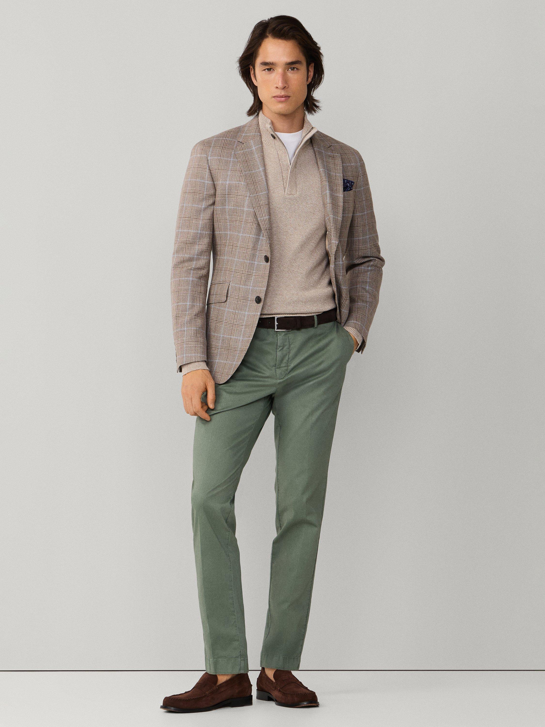 Product image 8 of 8, which shows Hackett London Kensington Slim Fit Chinos, Stone Green, 28