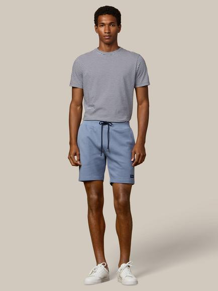 Hackett London Drawstring Cotton Shorts, Blue - view 2, Blue