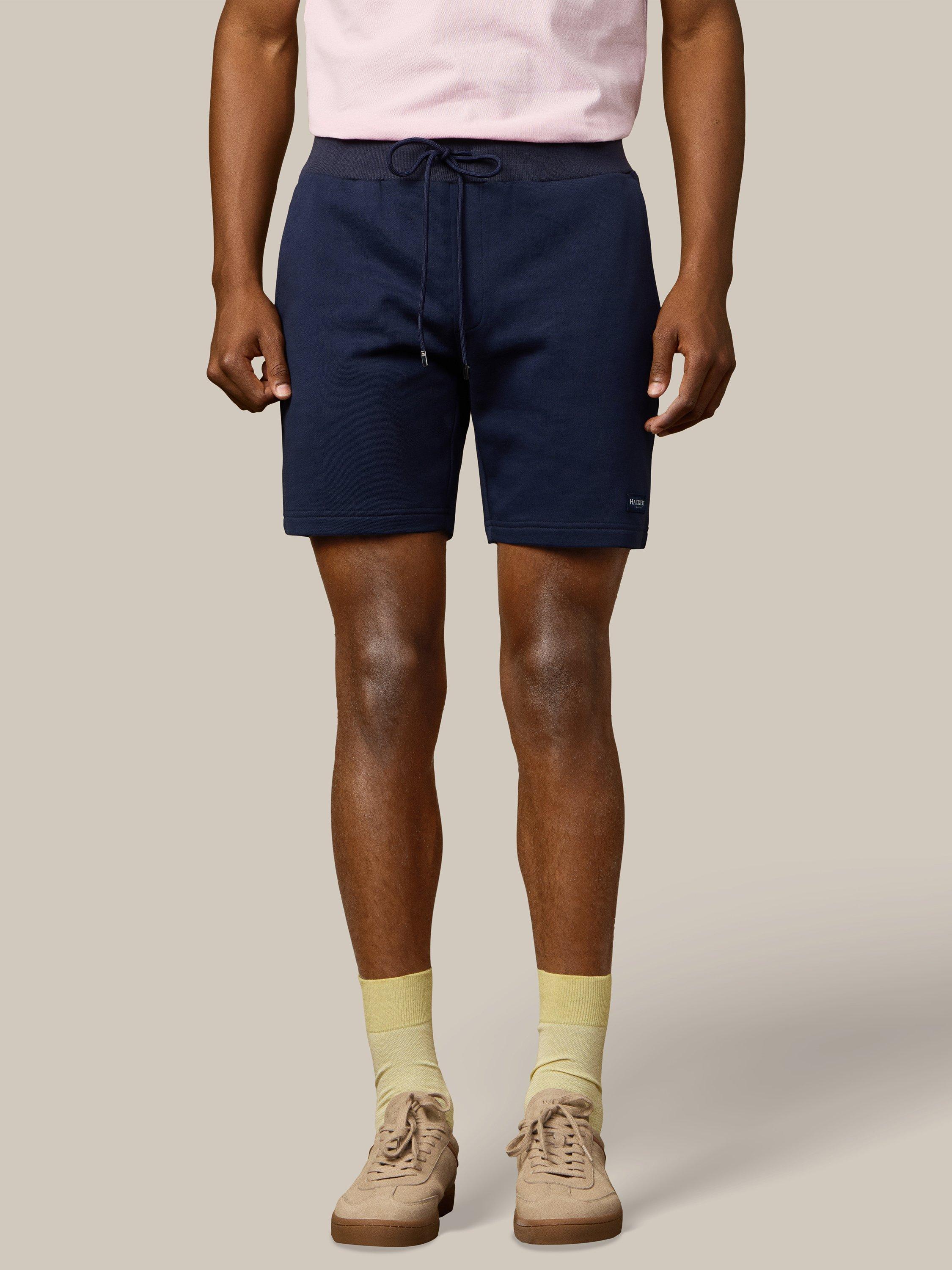 Product image 1 of 8, which shows Hackett London Drawstring Cotton Shorts, Navy, XXXL