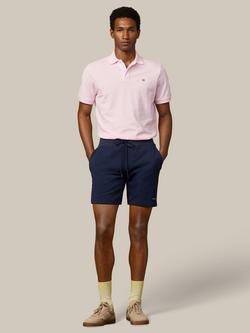 Hackett London Drawstring Cotton Shorts, Navy - view 2, Navy
