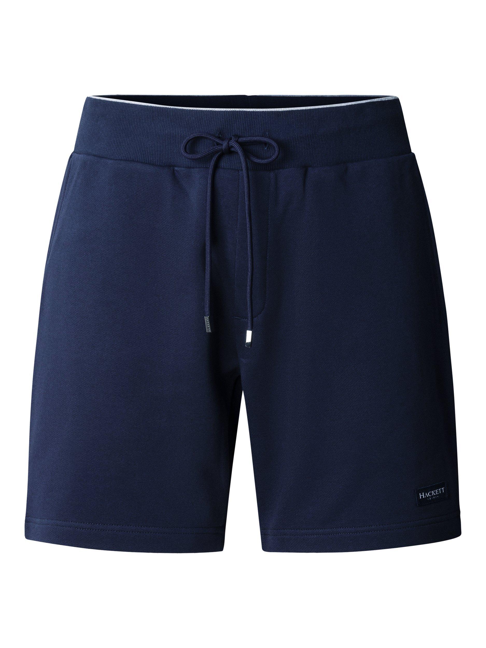 Product image 4 of 8, which shows Hackett London Drawstring Cotton Shorts, Navy, XXXL