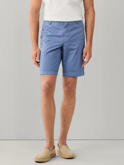 Hackett London Kensington Slim Fit Cotton Blend Chino Shorts, Chambray Blue, Chambray Blue