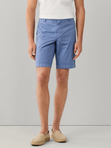Hackett London Kensington Slim Fit Cotton Blend Chino Shorts, Chambray Blue