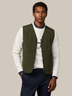 Hackett London Micro Ripstop Gilet, Forest Green, Forest Green
