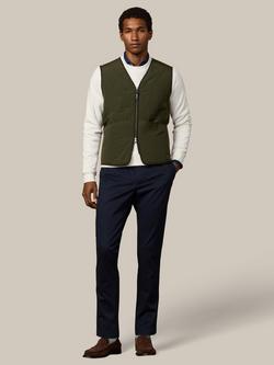 Hackett London Micro Ripstop Gilet, Forest Green - view 2, Forest Green