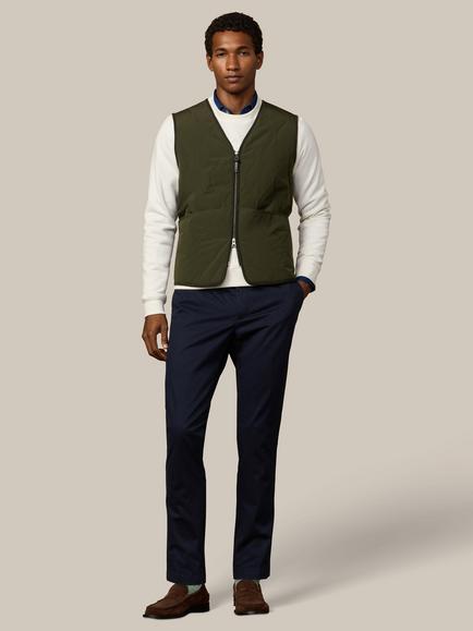 Hackett London Heritage Micro Ripstop Gilet, Forest Green - view 2, Forest Green