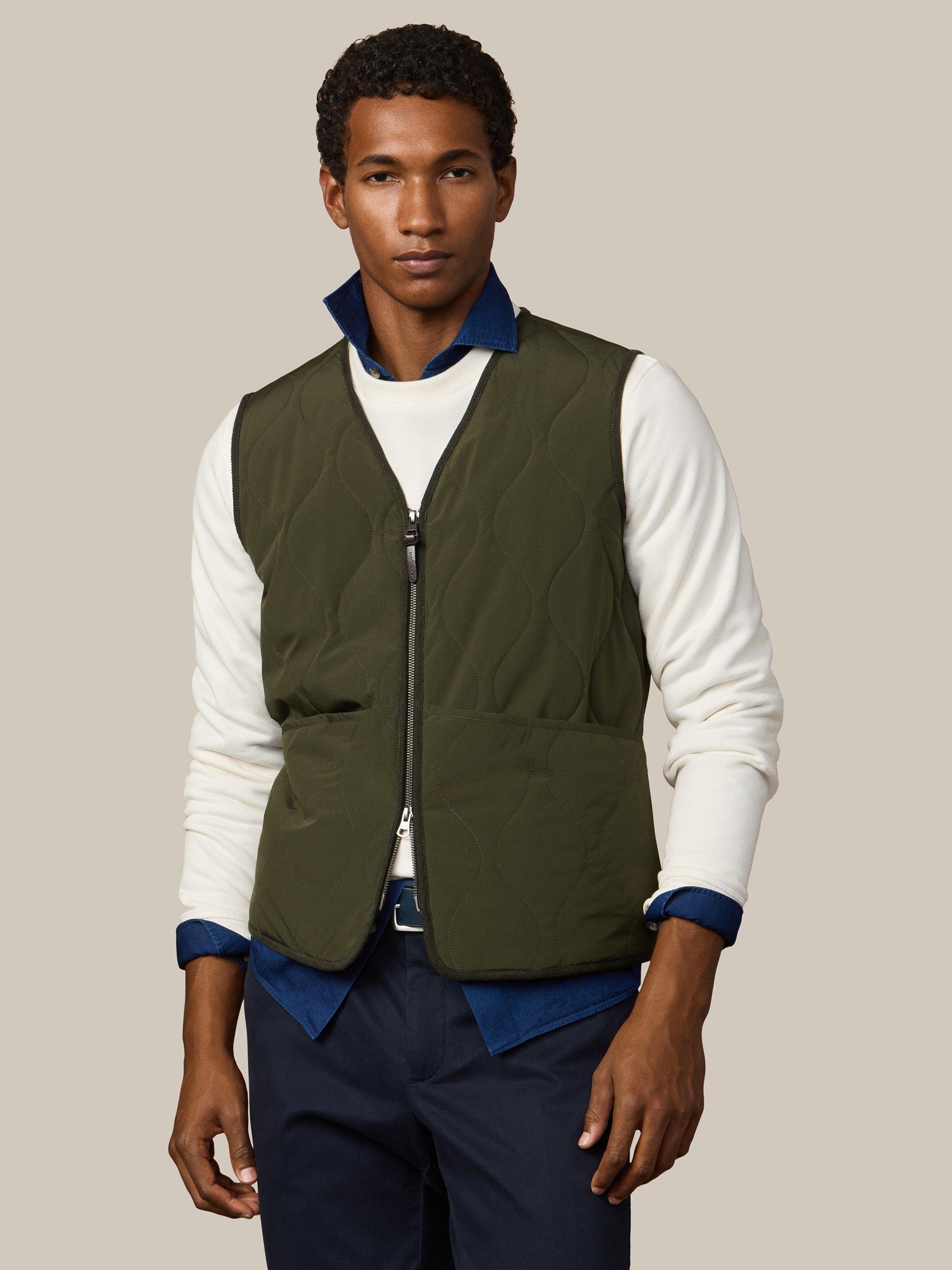 Product image 8 of 9, which shows Hackett London Micro Ripstop Gilet, Forest Green, XXXL