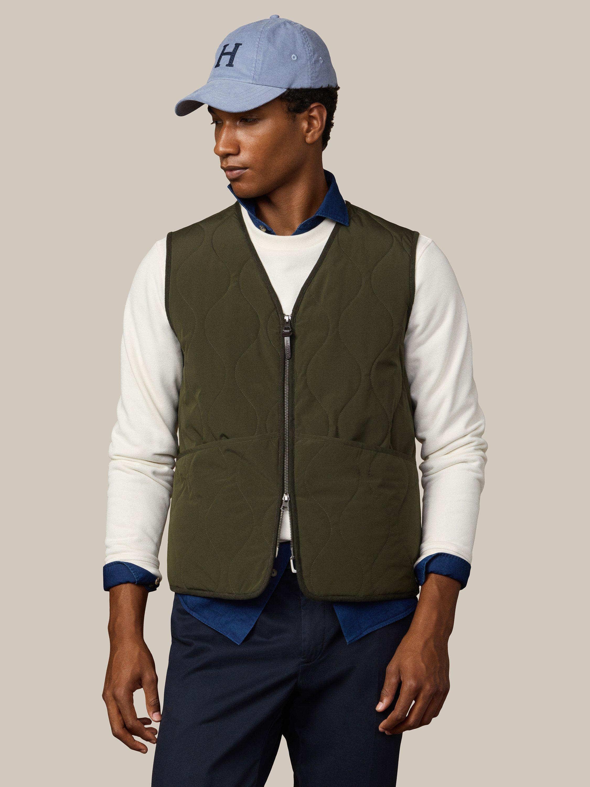 Product image 9 of 9, which shows Hackett London Micro Ripstop Gilet, Forest Green, XXXL