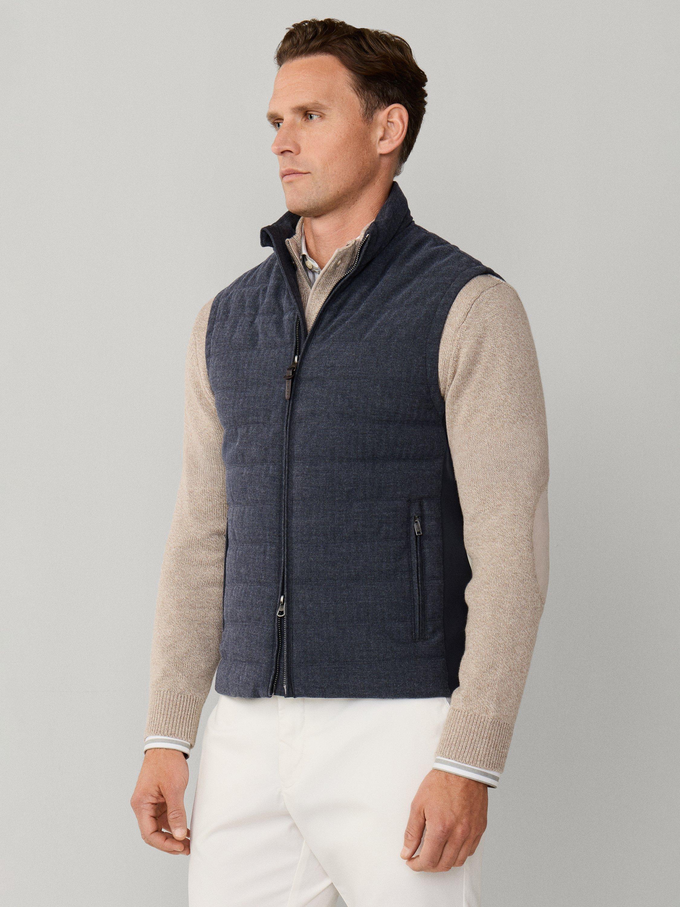 Product image 6 of 7, which shows Hackett London Herringbone Wool Blend Gilet, Old Navy, XXXL