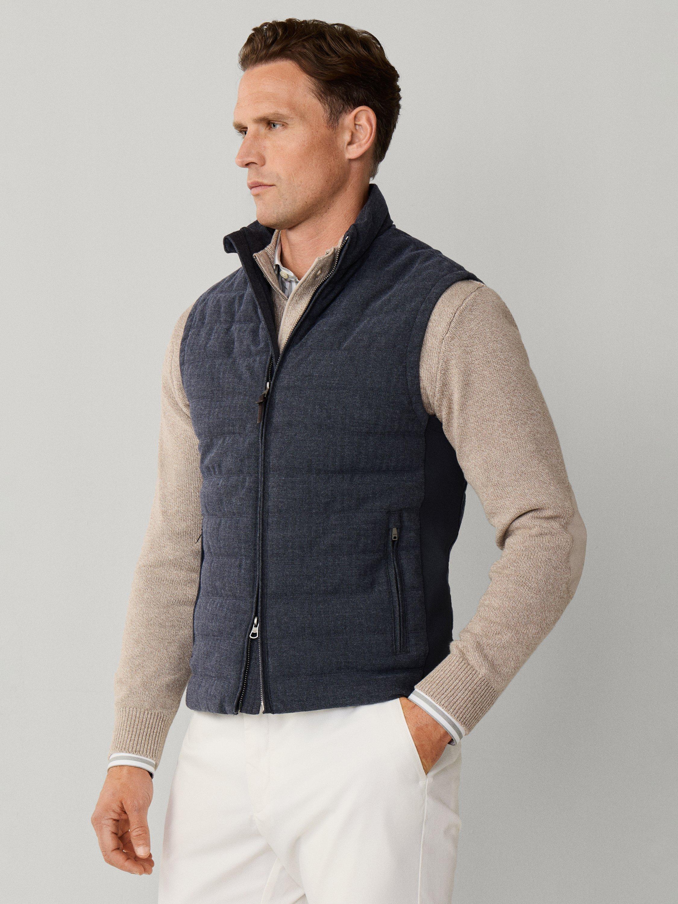 Product image 7 of 7, which shows Hackett London Herringbone Wool Blend Gilet, Old Navy, XXXL