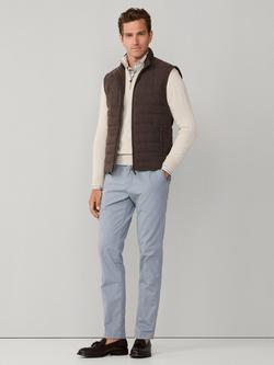 Hackett London Herringbone Wool Blend Gilet - view 2, Conker Brown