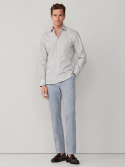 Hackett London Cotton Tailored Fit Bengal Stripe Shirt, Green - view 2, Green