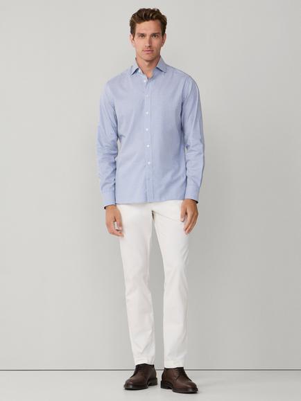 Hackett London Cotton Tailored Fit Check Shirt, Blue - view 2, Blue