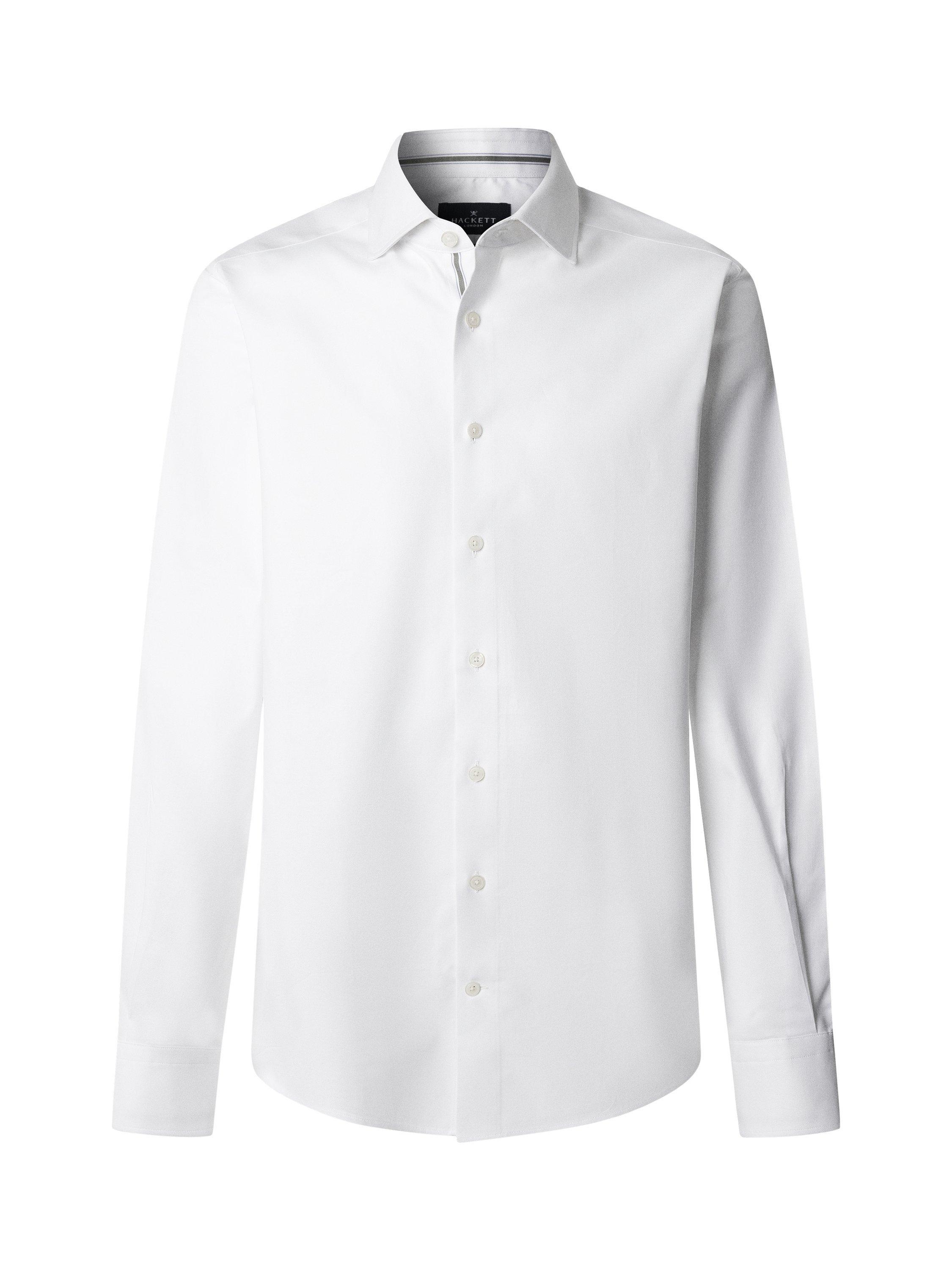 Product image 4 of 8, which shows Hackett London Cotton Tailored Fit Shirt, White, L