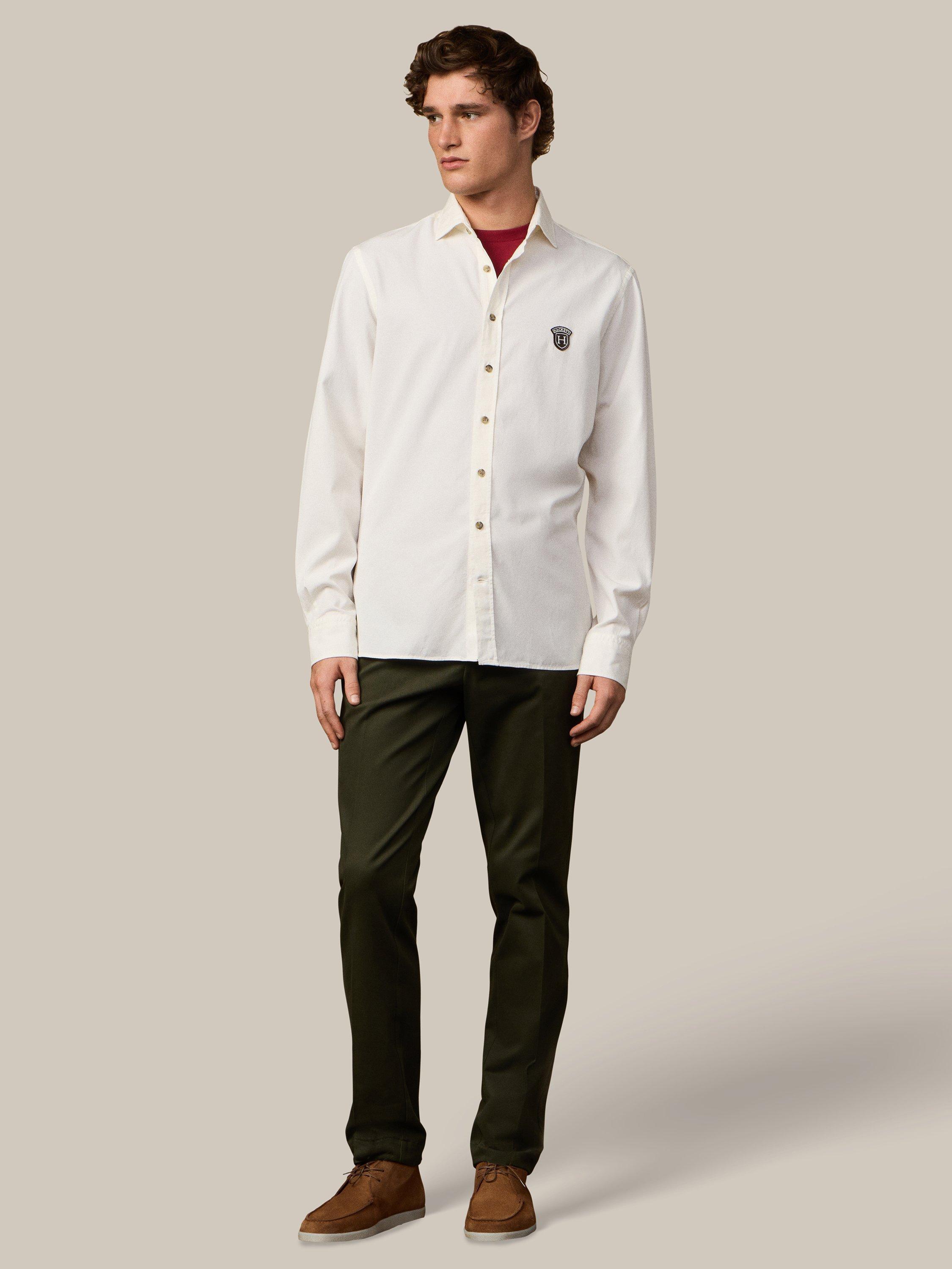 Product image 2 of 9, which shows Hackett London Regular Fit Heritage Shirt, Ecru White, XXXL