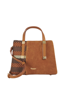 Dune London Dinkydorry Boxy Handbag, Tan, Tan