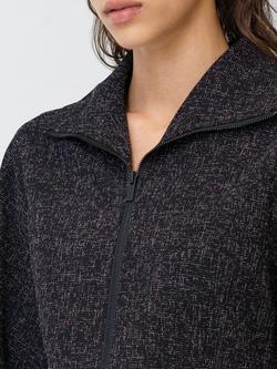 French Connection Alyssia Boucle Zip Through Mini Dress, Black - view 2, Black