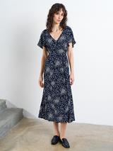 French Connection Cambria Embroidered Dress, Coffee Brown