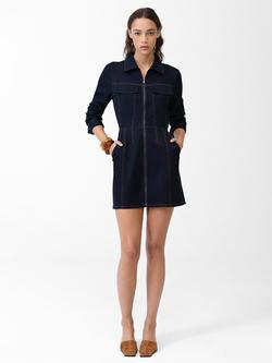 French Connection Yami Denim Dress, Raw Indigo, Raw Indigo