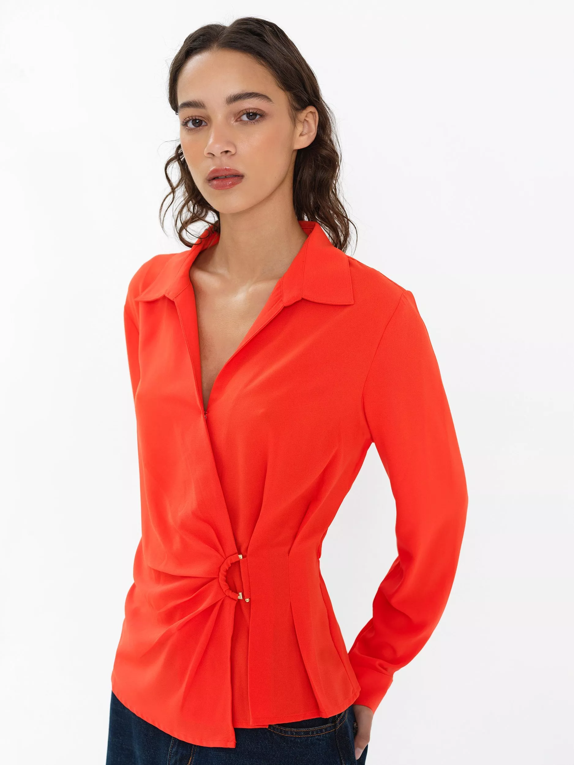 French Connection Thelma Shirt, Paradise Orange