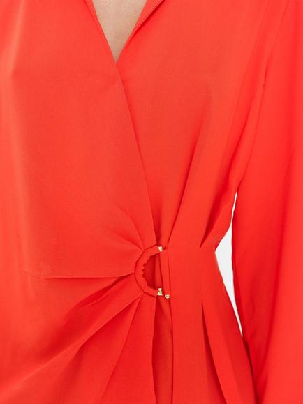 French Connection Thelma Shirt, Paradise Orange - view 2, Paradise Orange