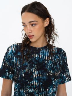 French Connection Orla Zina Draped Top - view 2, Black/Multi