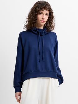 French Connection Wren Cowl Neck Sweatshirt, Midnight Blue, Midnight Blue