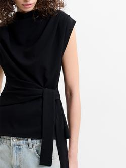 French Connection Zion Jersey Top, Black - view 2, Black