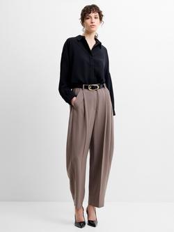 French Connection Vienna Tapered Trousers, Taupe Brown