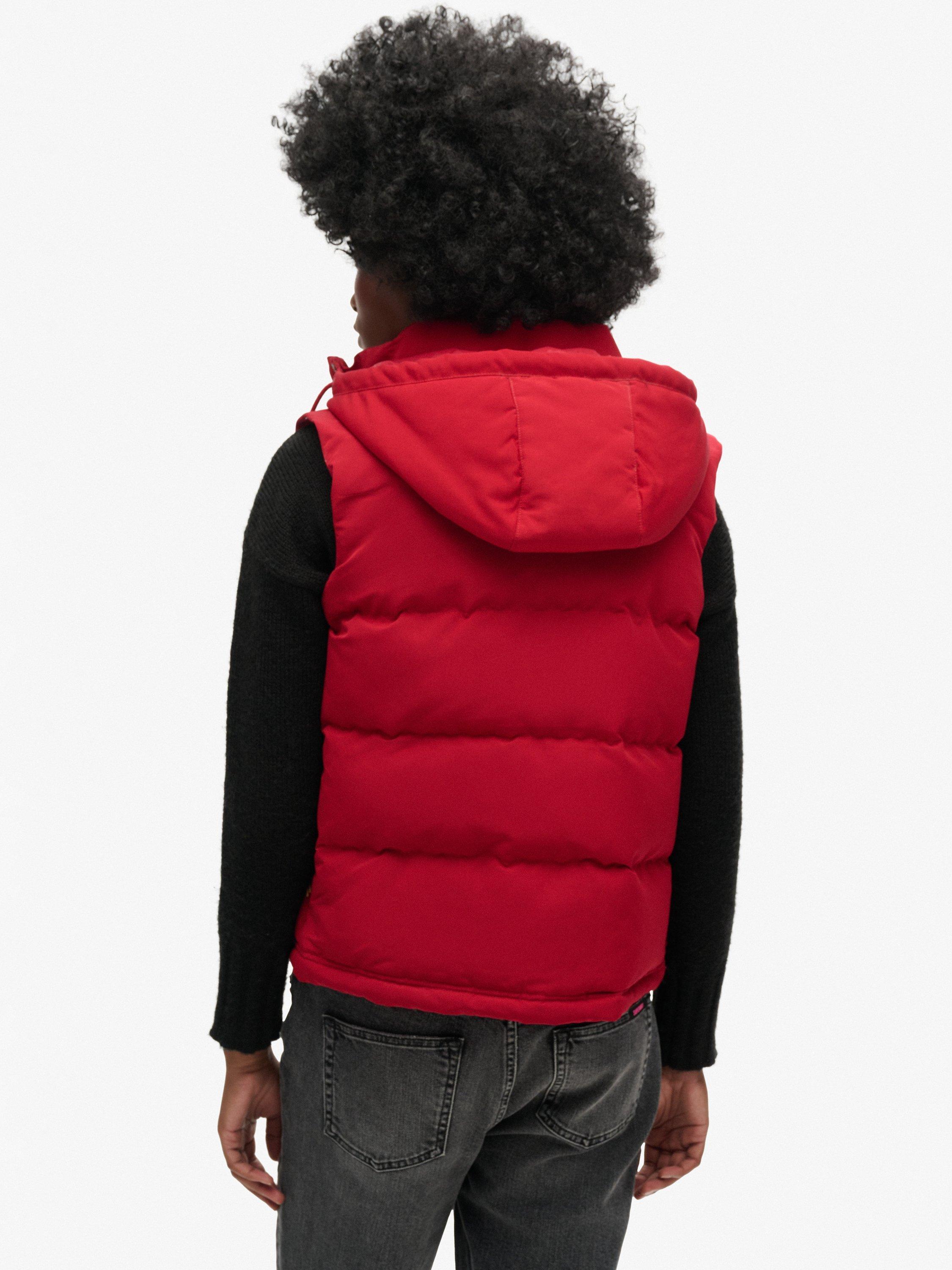 Product image 2 of 6, which shows Superdry Everest Hooded Puffer Gilet, Red, 12