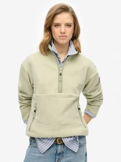 Superdry Active Half Zip Fleece, Dusty Sage