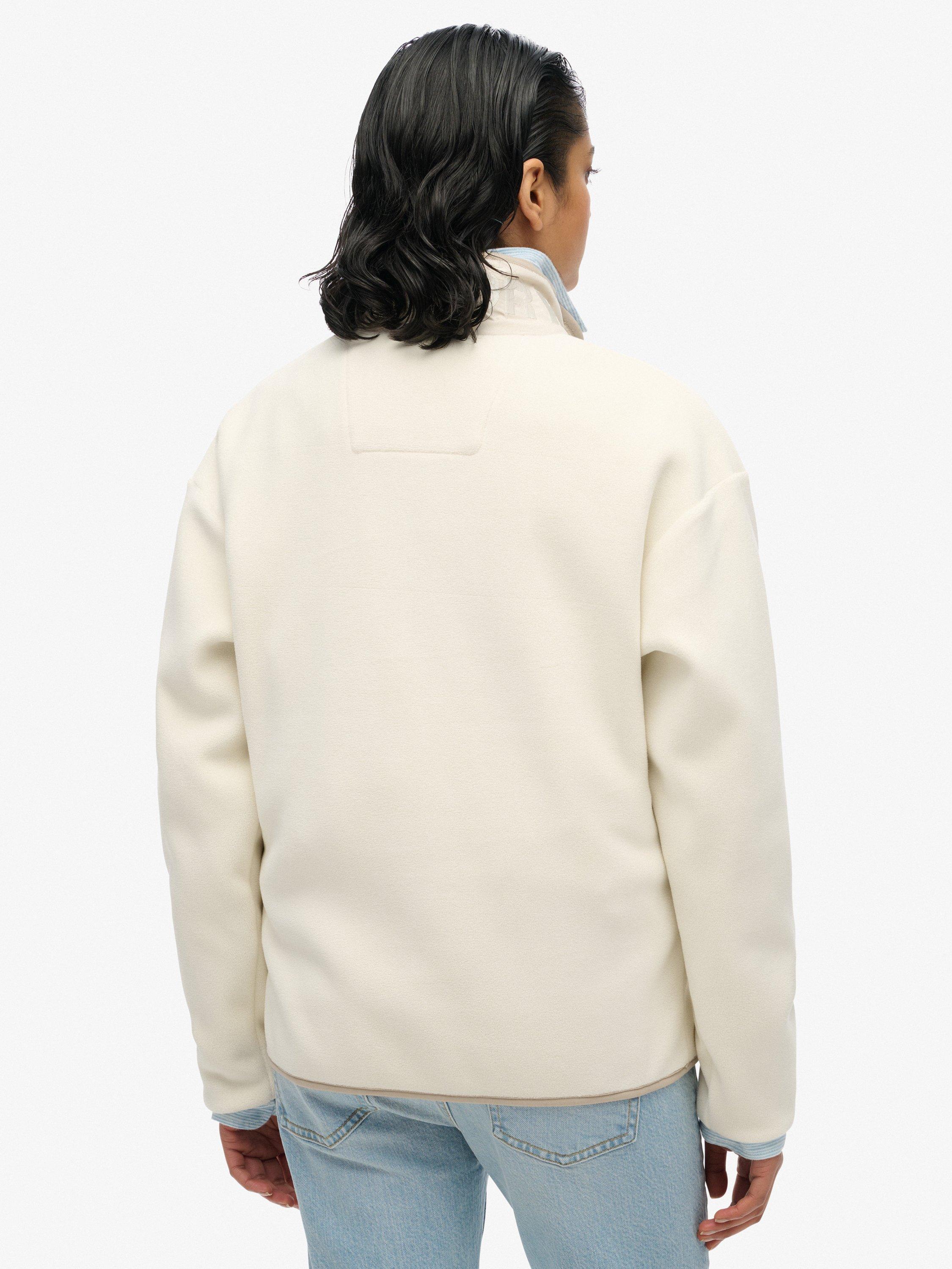 Product image 2 of 5, which shows Superdry Active Half Zip Fleece, Rice White, 6