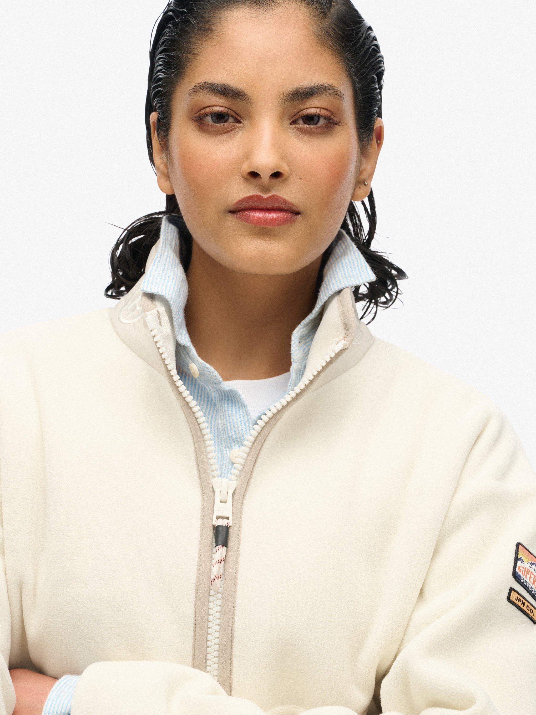 Product image 4 of 5, which shows Superdry Active Half Zip Fleece, Rice White, 6