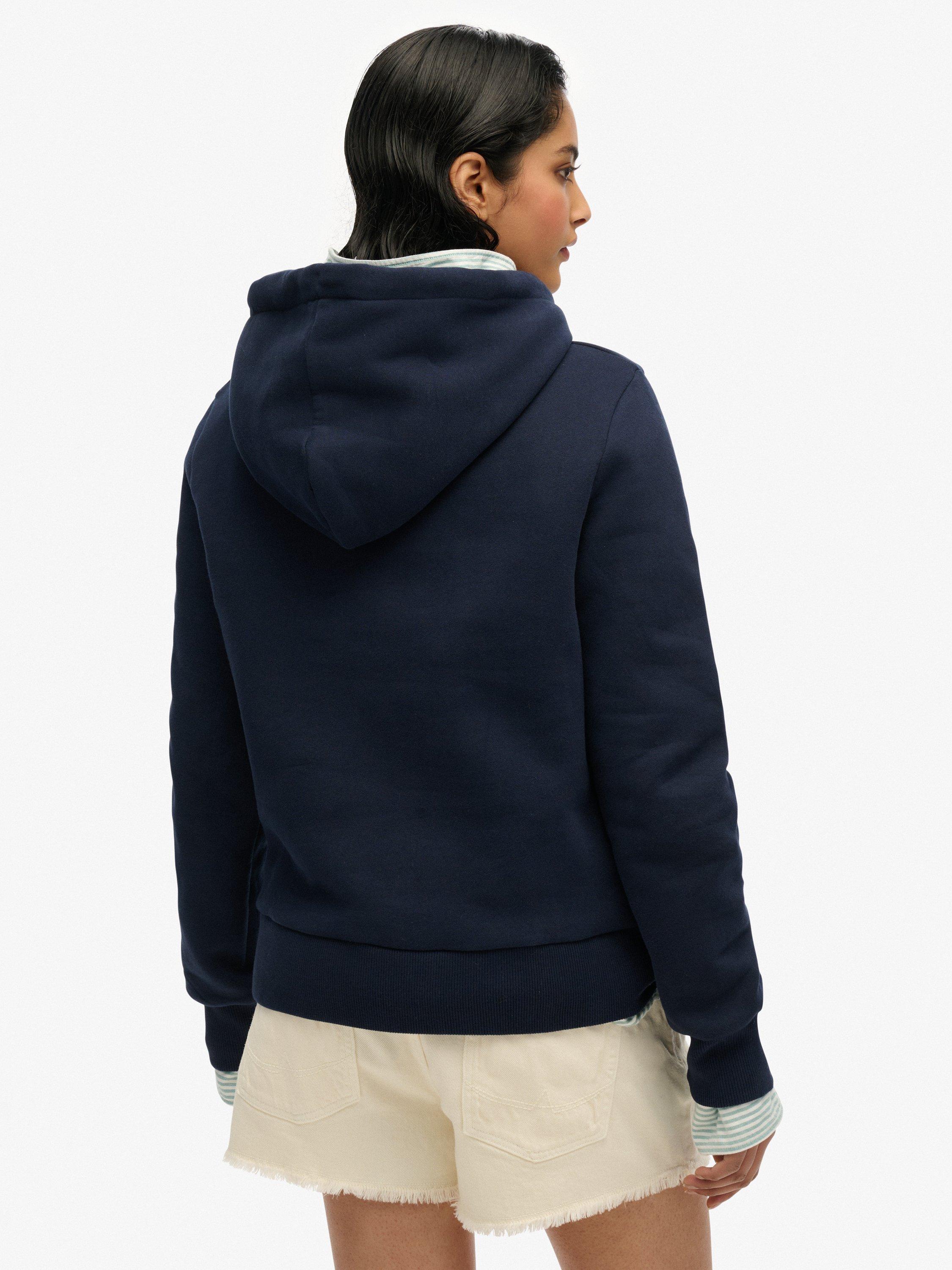 Product image 2 of 5, which shows Superdry High Flyers Hoodie, Darkest Navy, 6