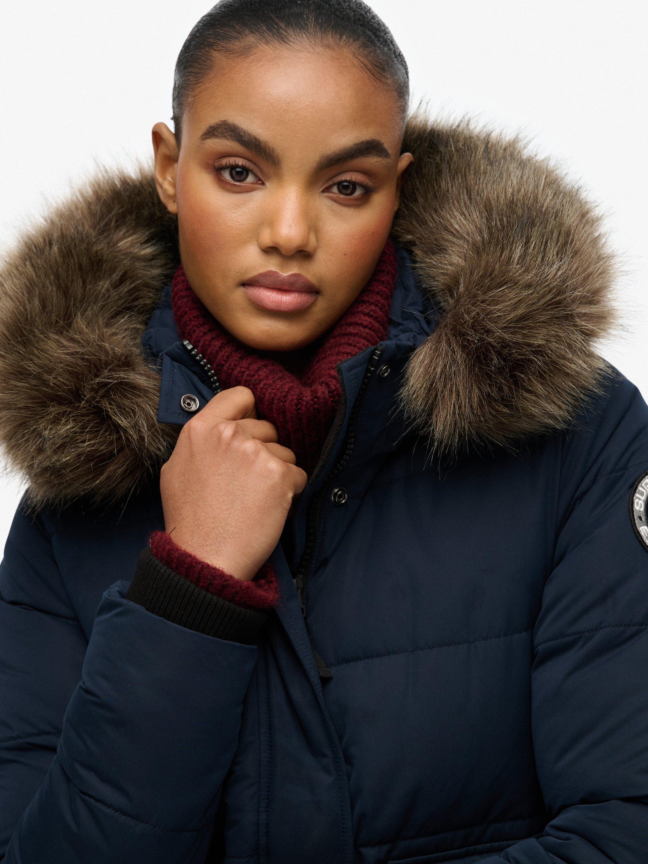 Product image 6 of 7, which shows Superdry Everest Ella Bomber Jacket, Eclipse Navy, 8