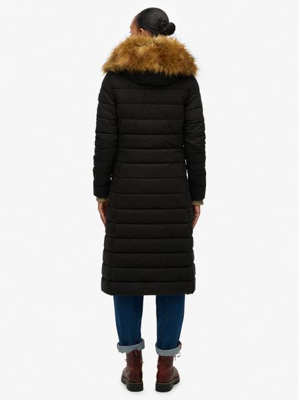 Superdry Arctic Longline Puffer Coat - view 2, Black