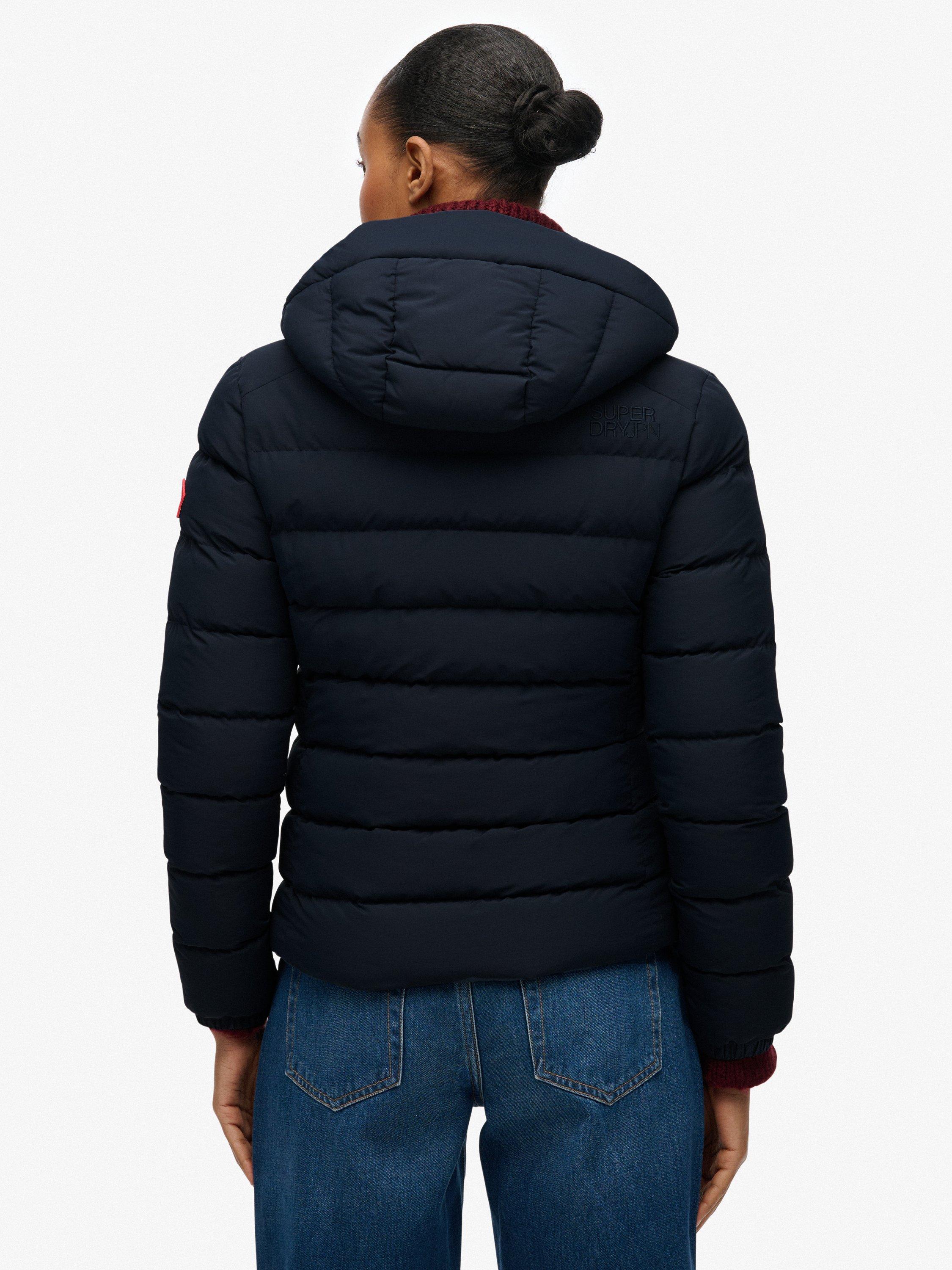 Product image 2 of 7, which shows Superdry Hooded Fuji Padded Jacket, Eclipse Navy, 6