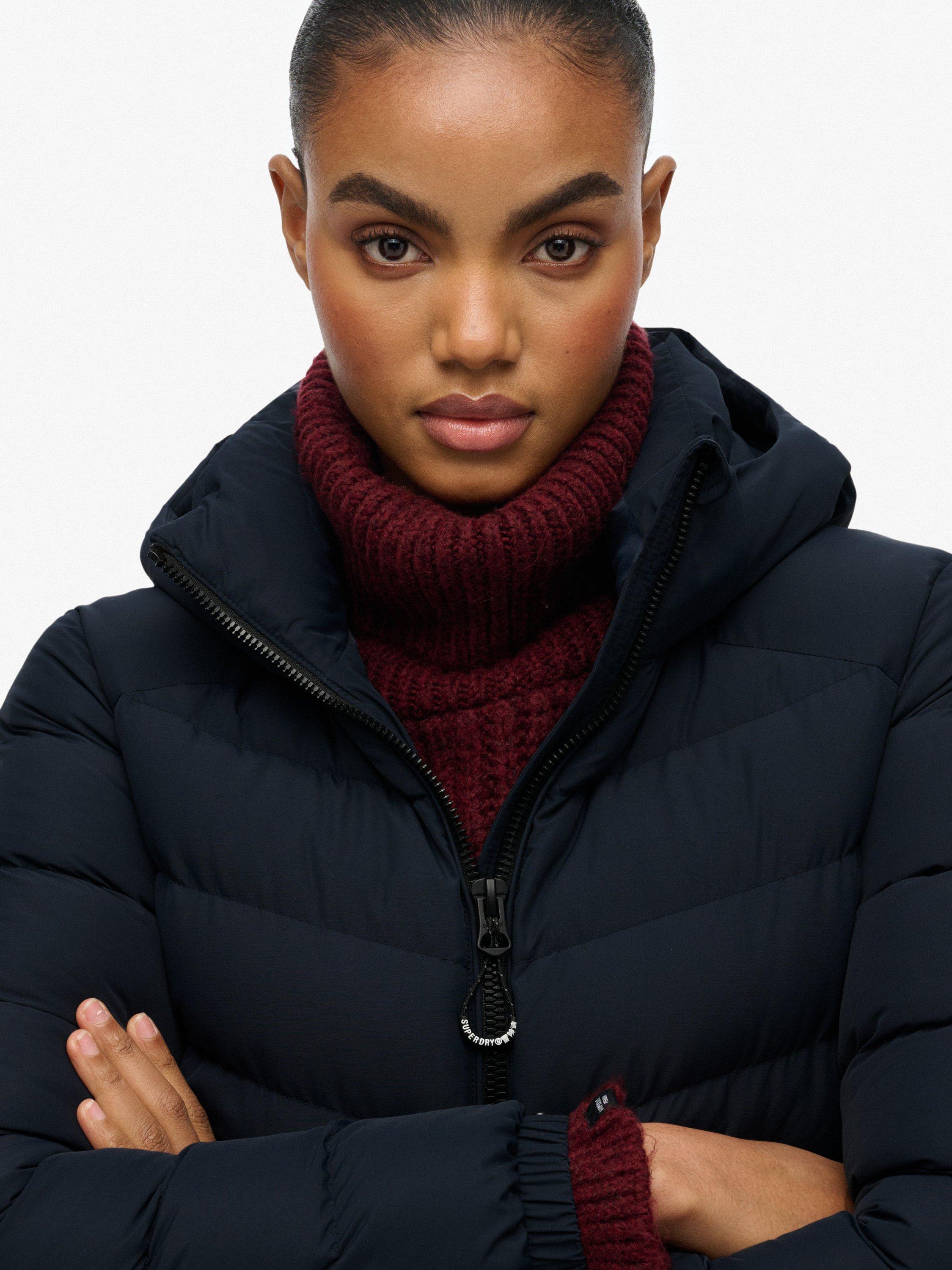 Product image 6 of 7, which shows Superdry Hooded Fuji Padded Jacket, Eclipse Navy, 6