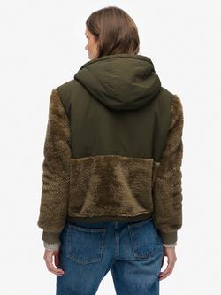 Superdry Super Soft Hybrid Full Zip Jacket, Winter Twig Beige - view 2, Winter Twig Beige