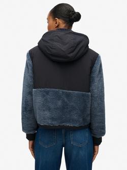 Superdry Super Soft Hybrid Full Zip Jacket, Ebony - view 2, Ebony