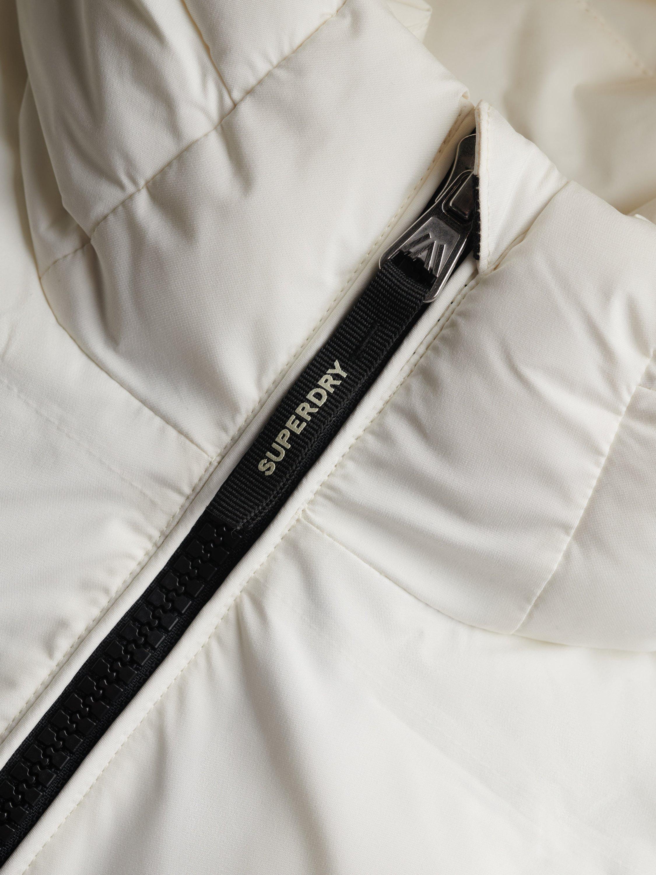 Product image 7 of 7, which shows Superdry Cable Knit Sleeve Hybrid Jacket, Off White, 10