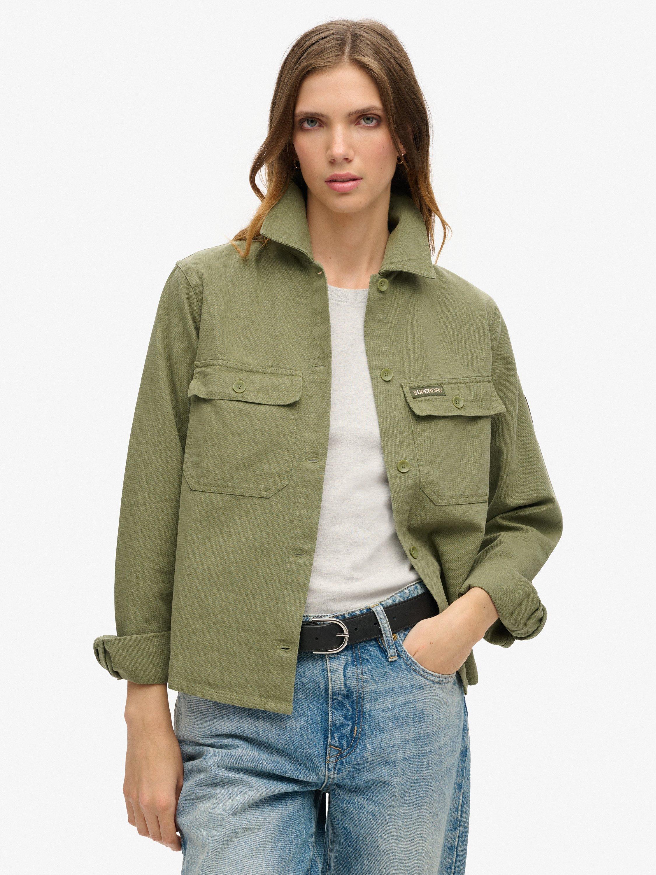 Product image 1 of 6, which shows Superdry Embellished Military Jacket, Green, 8