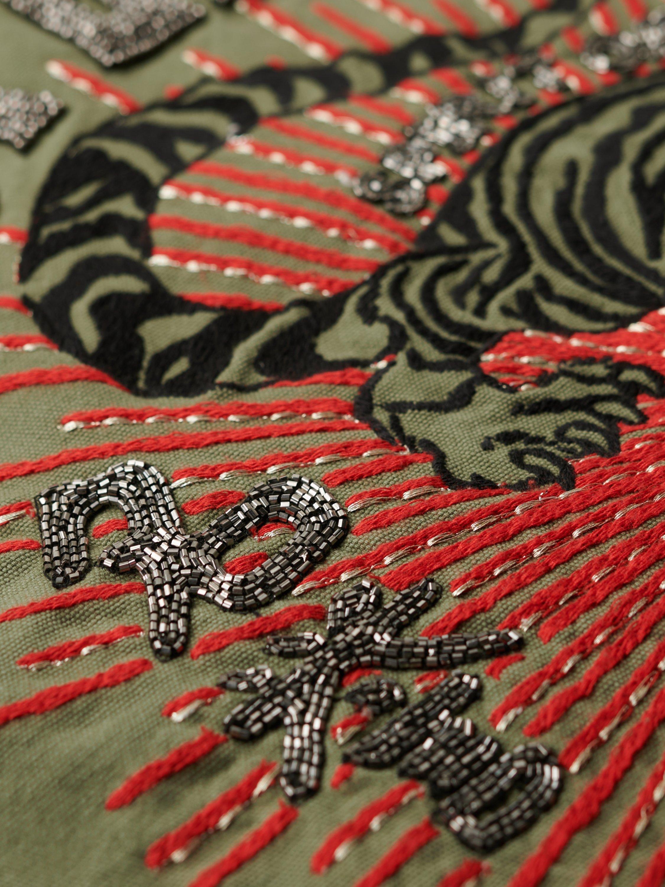 Product image 6 of 6, which shows Superdry Embellished Military Jacket, Green, 8