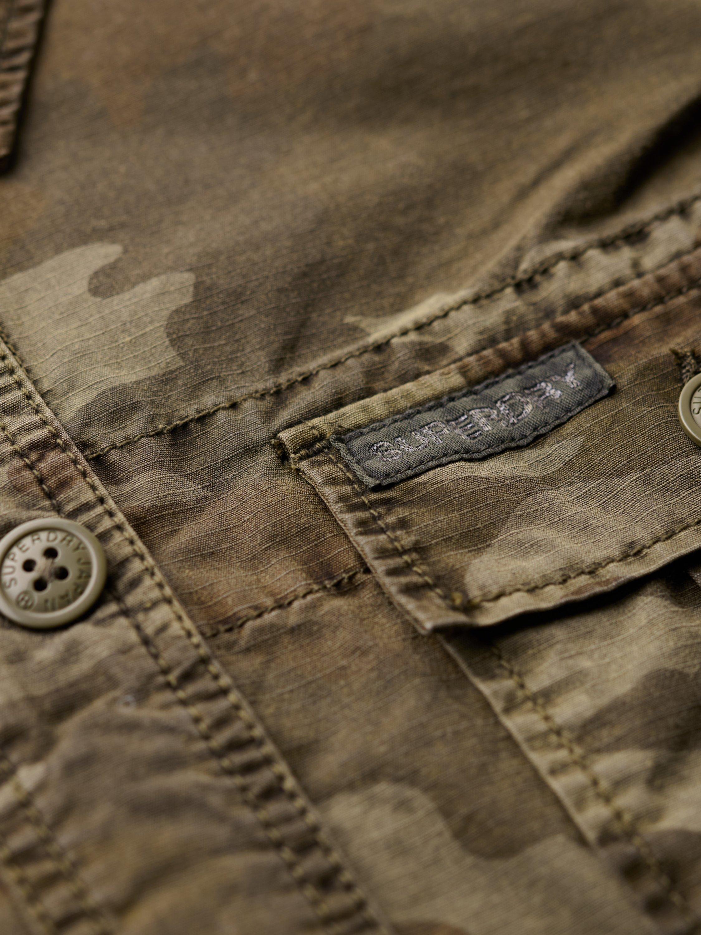 Product image 6 of 6, which shows Superdry Embroidered Military Field Jacket, Green/Multi, 14